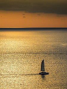 sail boat sailing on the sea thumbnail