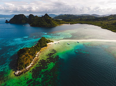 aerial photography of islands thumbnail
