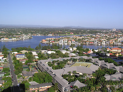Gold Coast Waterway and Chevron Island in Queensland, Australia thumbnail