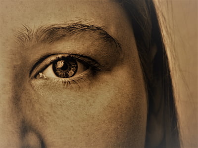 eye, face, female, woman, freckles, young thumbnail