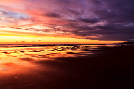 sunset on beach painting thumbnail