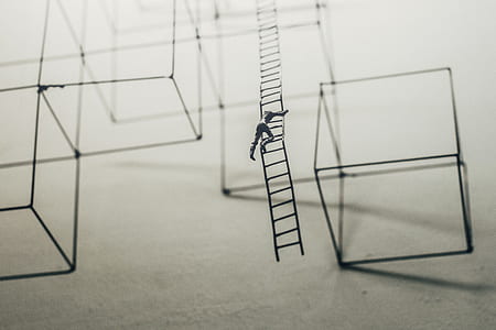 man climbing on ladder illustration thumbnail