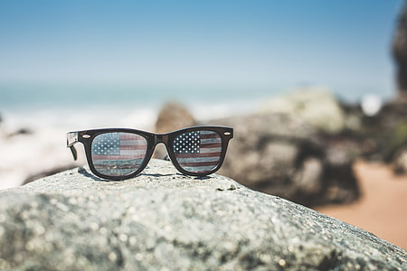 Funny USA America Flag Retro Sunglasses thumbnail