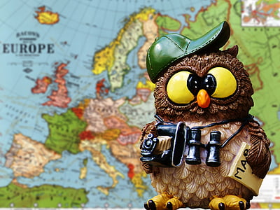 brown and multicolored owl figure thumbnail