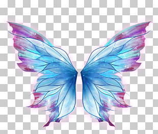 Butterfly Drawing Art Fairy, wings, blue and red butterfly wing PNG clipart