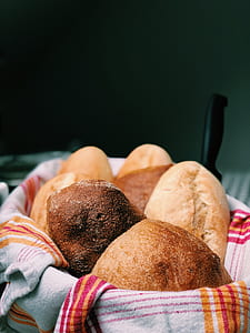 baked bread in basket thumbnail