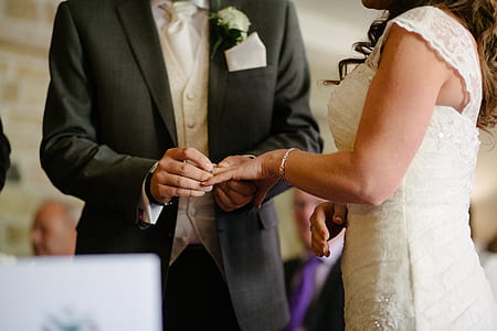 wedding couple holding ring thumbnail