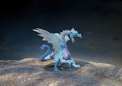 blue and purple dragon plastic figure thumbnail