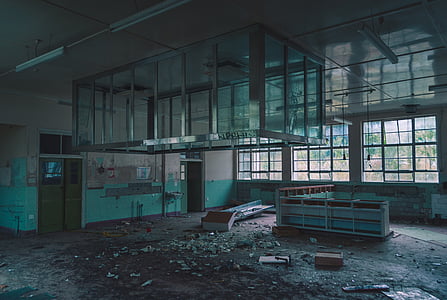 vacant mess room with glass windows thumbnail
