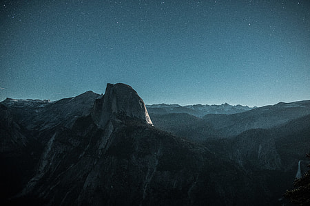 rocky mountain at night photo thumbnail