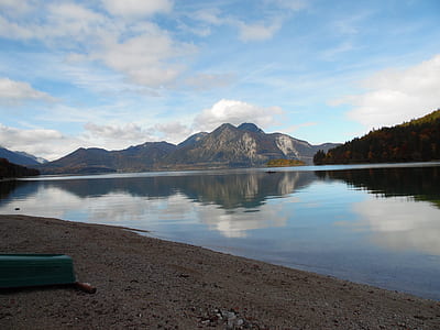 landscape, mountains, nature, water thumbnail