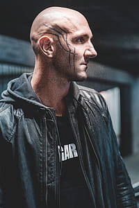 Man Wearing Black Hooded Jacket thumbnail