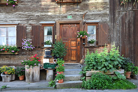 brown wooden 3-panel door thumbnail