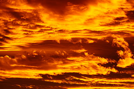 aerial photography of orange sky thumbnail