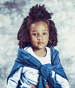 Photo of Kid With Blue Scarf and White Long-sleeve Top thumbnail