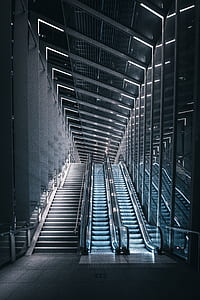 gray concrete escalators thumbnail