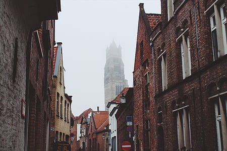 brown and white buildings at daytime thumbnail