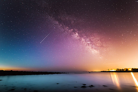 photography of body of water during nighttime thumbnail