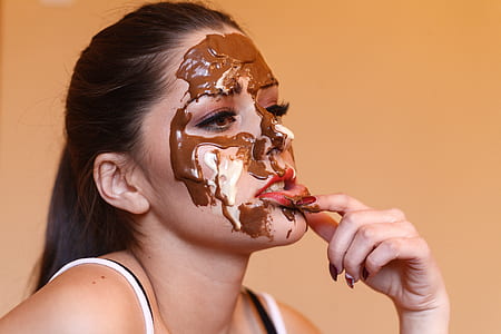 chocolates on woman face thumbnail