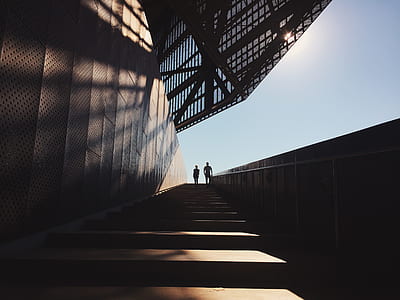two person walking in the stairs thumbnail