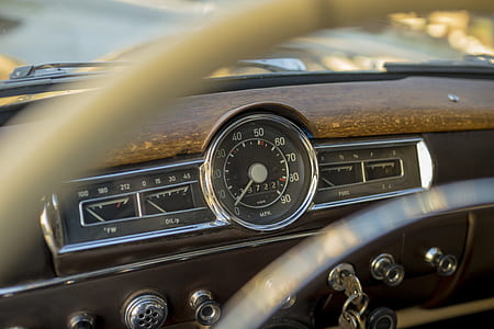 black and gray vehicle analog instrument cluster panel thumbnail