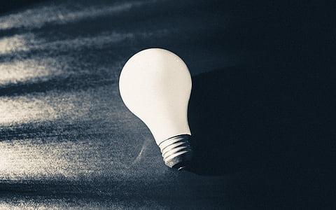 light bulb on black cloth thumbnail