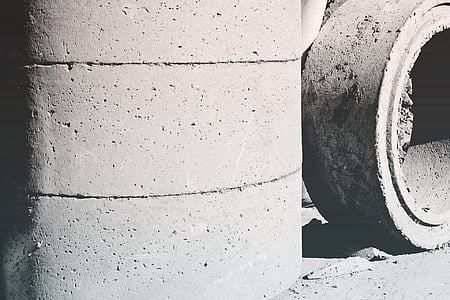 grayscale photo of concrete blocks thumbnail