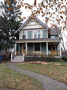 front view photo of brown and gray 2-storey house thumbnail