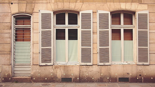 white wooden framed windows opened during daytimes thumbnail