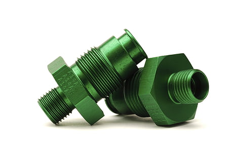 two green pipe fittings vector art thumbnail
