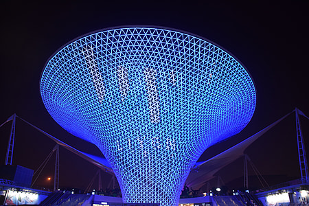 lighted trumpet-shaped building thumbnail