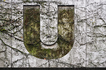 gray and green U letter thumbnail