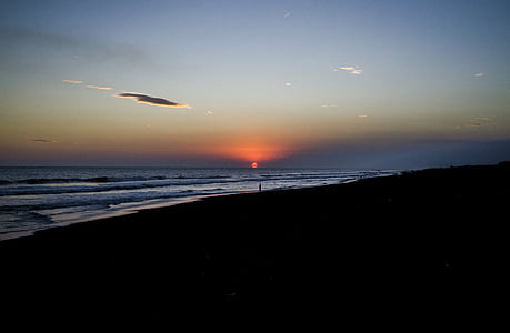 blue sea during sunset landscape photography thumbnail
