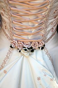 white and pink floral dress with pink floral lace thumbnail