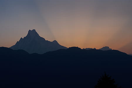 silhouette photo of mountains thumbnail