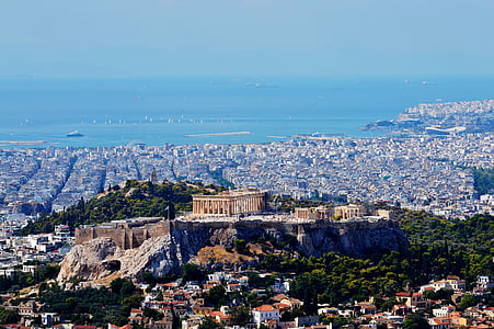 aerial photography of the Parthenon thumbnail