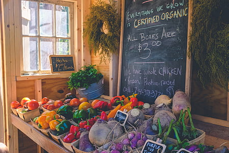 assorted fruit lot on brown wooden table at daytime thumbnail
