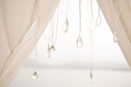 beaded white pendant necklaces thumbnail
