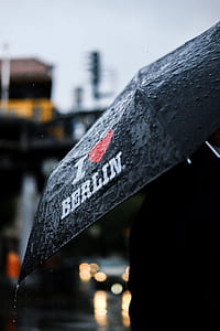 person holding black umbrella thumbnail