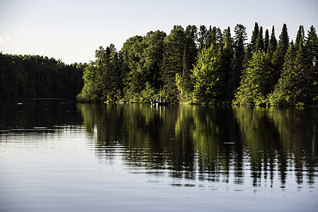 Fishing Boat on Day lake in Chequamegon National Forest, Wisconsin thumbnail