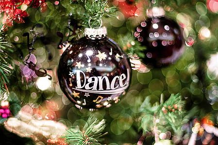black bauble with dance text thumbnail