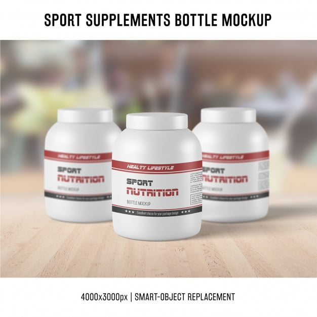 Download Free Sport Supplements Bottle Mockup Psd File Free Graphics Uihere PSD Mockups.