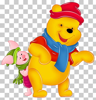 Piglet Winnie the Pooh Winnie-the-Pooh Eeyore Tigger, Winnie the Pooh and Piglet with Winter Hats, Winnie the Pooh and Piglet illustration PNG clipart