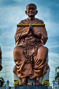 Thai monk in Ayudhaya, Thailand thumbnail