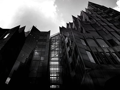 black-and-white, building, architecture, black thumbnail