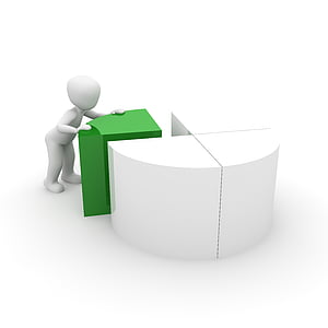 person building white and green pie graph thumbnail