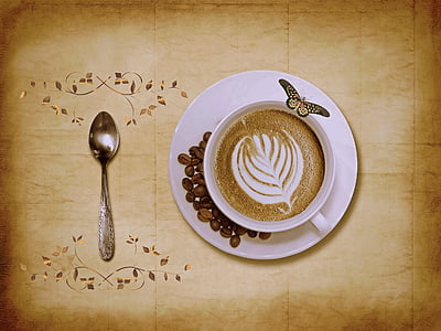 white ceramic coffee cup filled with coffee on top of white saucer thumbnail