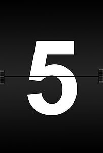 white number 5 text on black background thumbnail