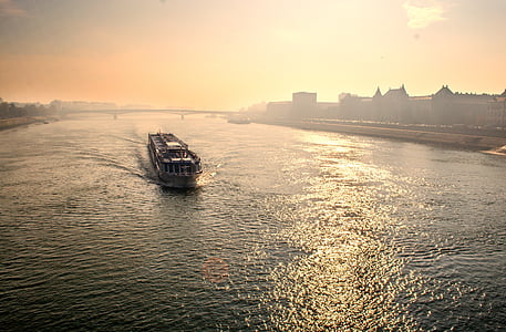 boat on river near building thumbnail