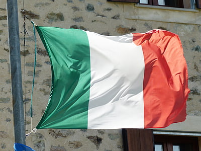 Italy flag hanged on gray metal pole at daytime thumbnail